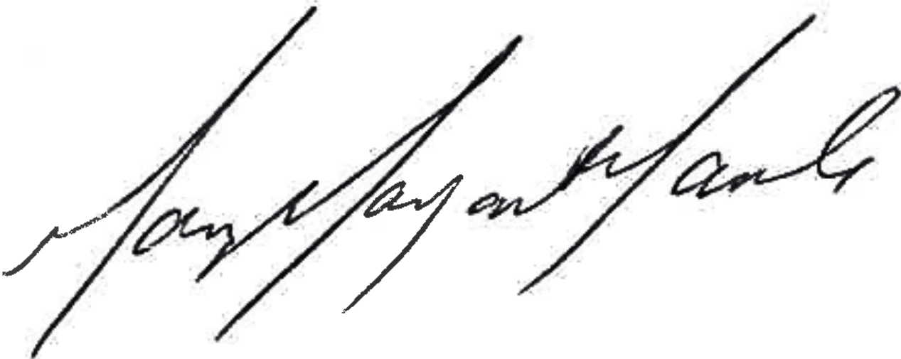 Mary Margaret Maule Signature